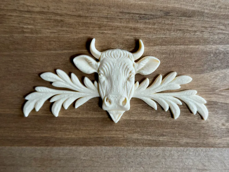 modello set bassorilievi simbolo animale mucca