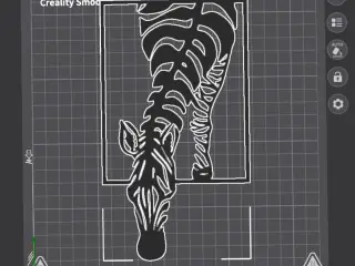 Zebra. Wall panel