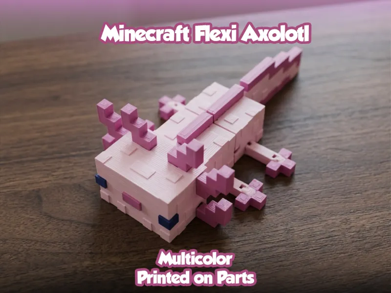 Minecraft フレキシブルアホロトル - マルチカラー - パーツ