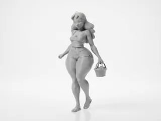 Mulan Shopping Figurine Cartoon 3D Printable