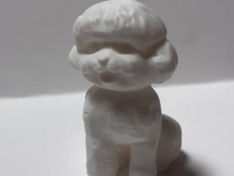 Estatueta de cão Bichon Frisé