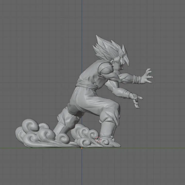 Goku in Kamehameha attack mode