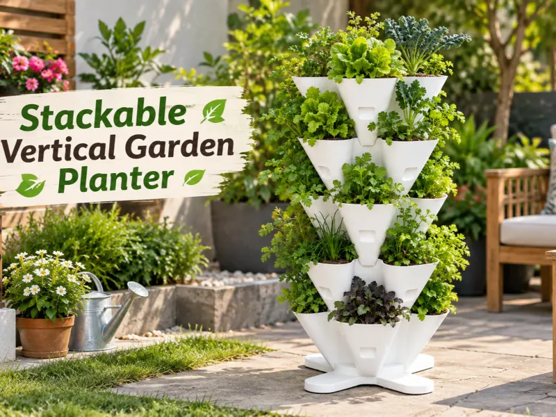 Stapelbarer vertikaler Garten-Pflanztopf