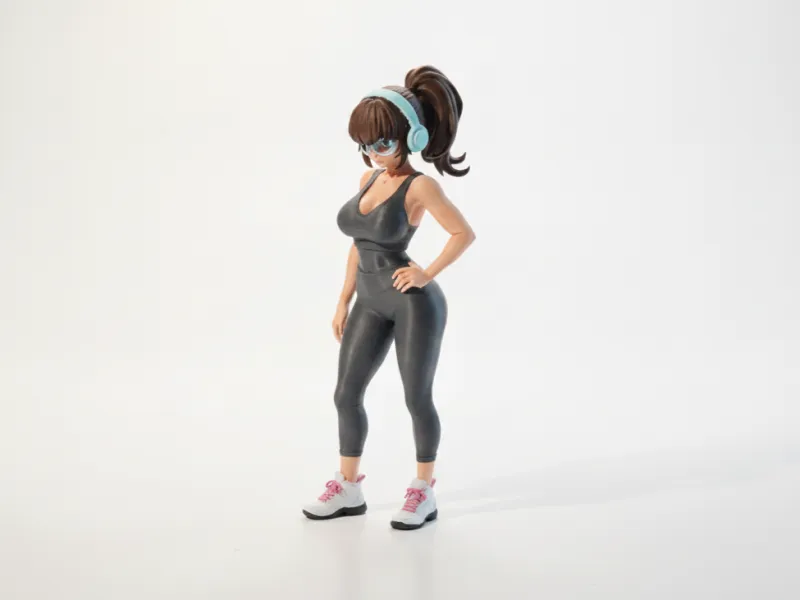 Female Figurine Anime Style Character 3D Printable