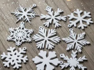 Christmas Ornaments Snowflakes Adornos