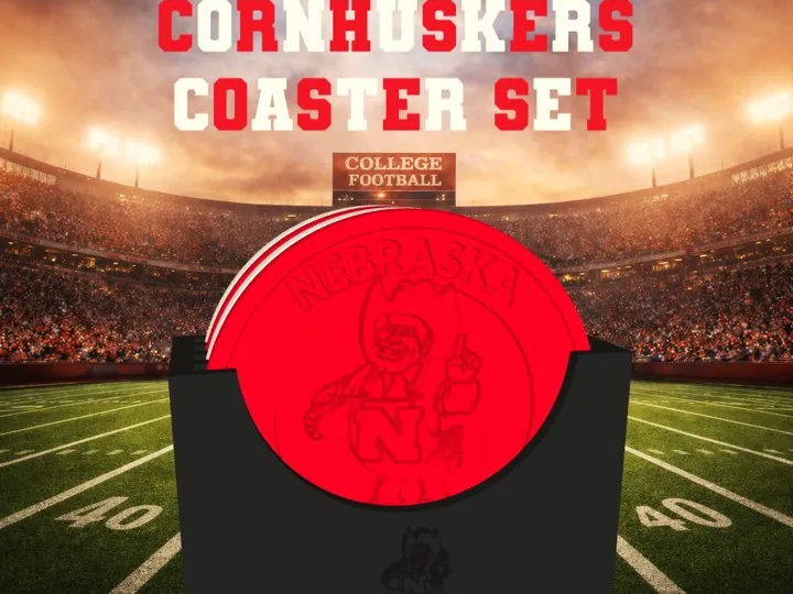 Nebraska Cornhuskers Coaster Set (NCAA/Big Ten)