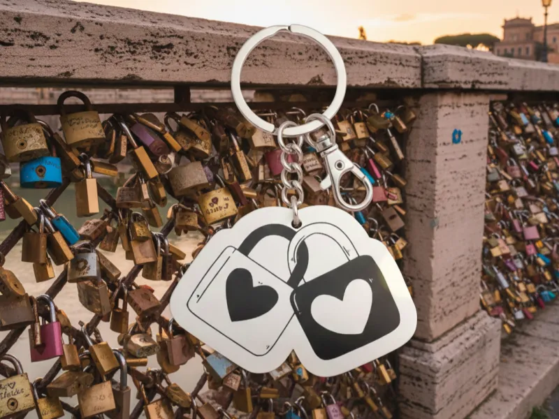 Llavero candados de amor