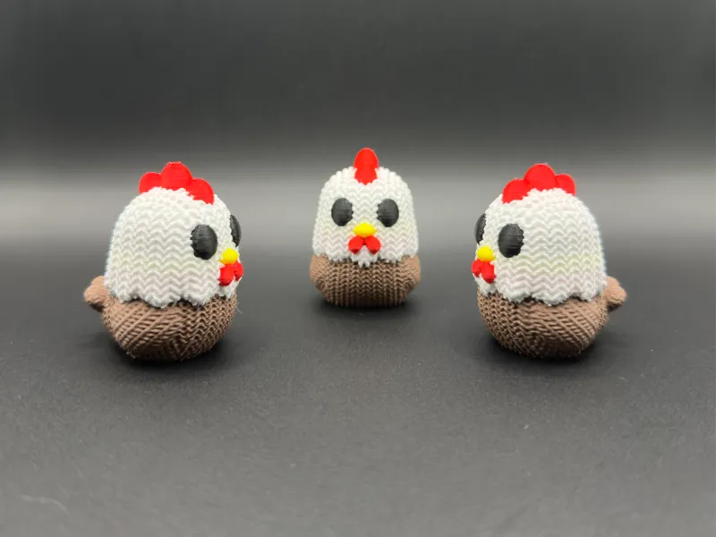 Gestricktes Huhn
