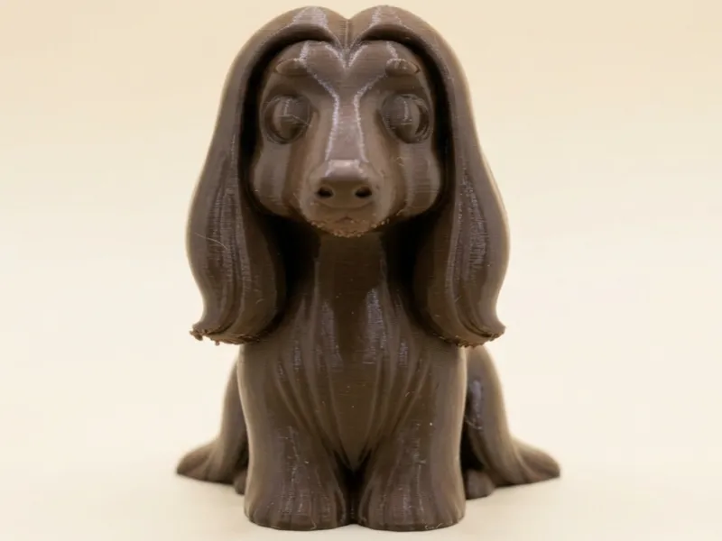 Adorabile Afghan Hound in stampa 3D – Elegante figurina di cane a pelo lungo