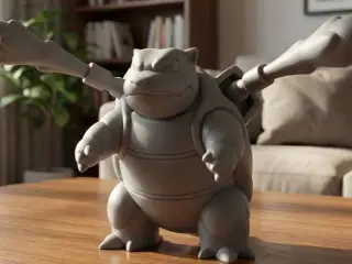 Blastoise HydroPump - 3D Model