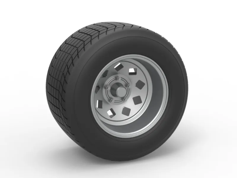 Wheel of Vintage Dirt race car V3 Scale 1:25