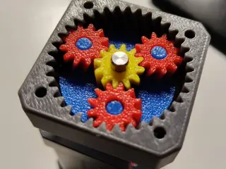 WORKING - Planetary GearBox, no bearings - JUST PRINT!
