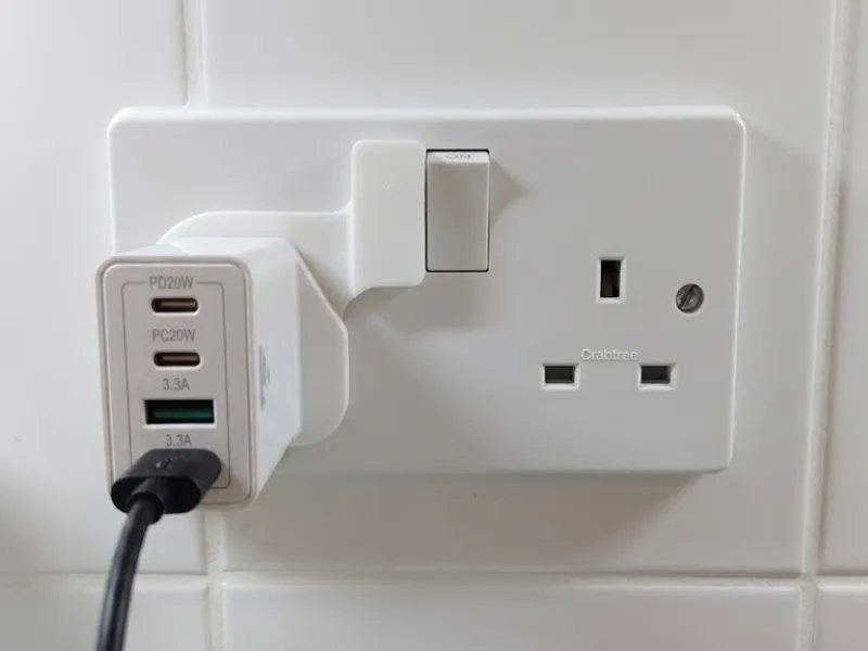 Crabtree DP Socket Switch Guard (2-Gang) Left and Right.