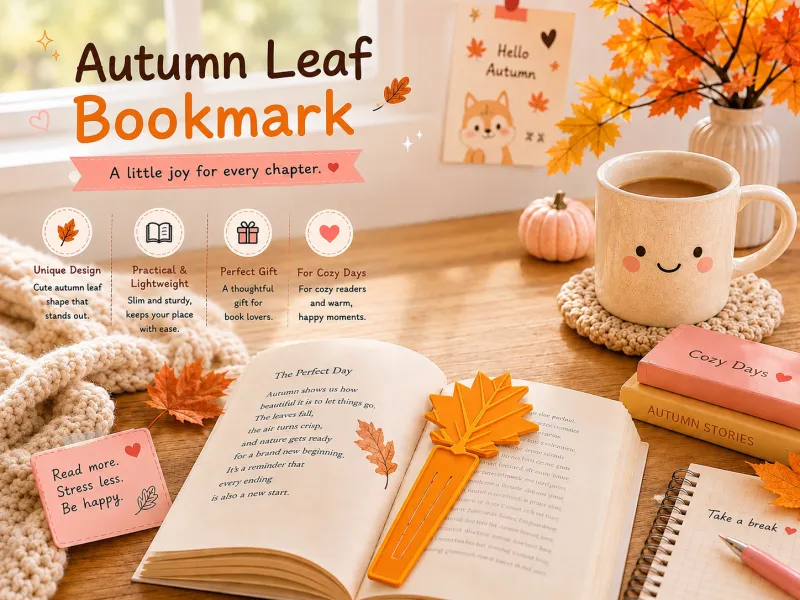 Autumn Leaf Bookmark - Cute Book Lover Gift
