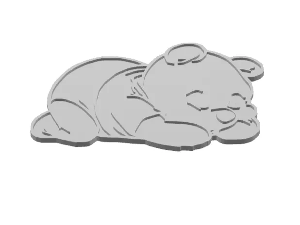pooh che dorme da colorare