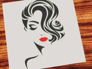 Woman red lips