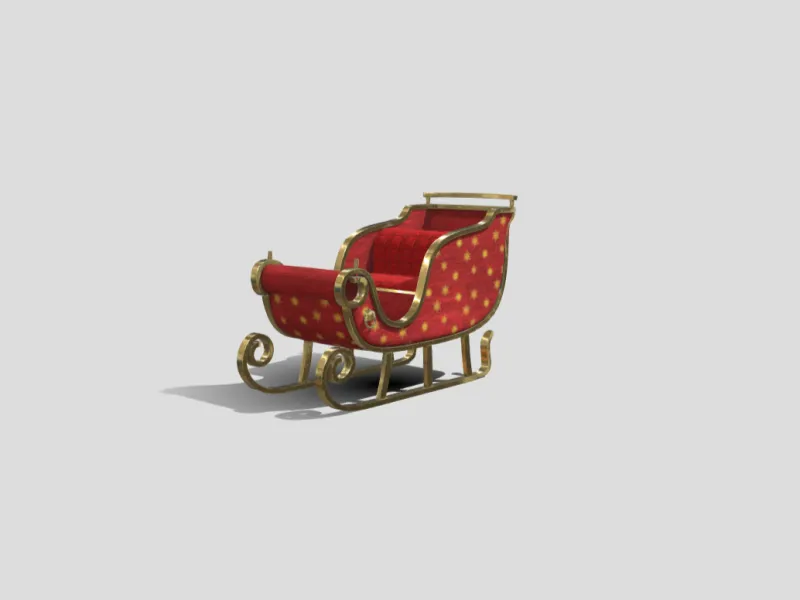 Holiday decorated Sled