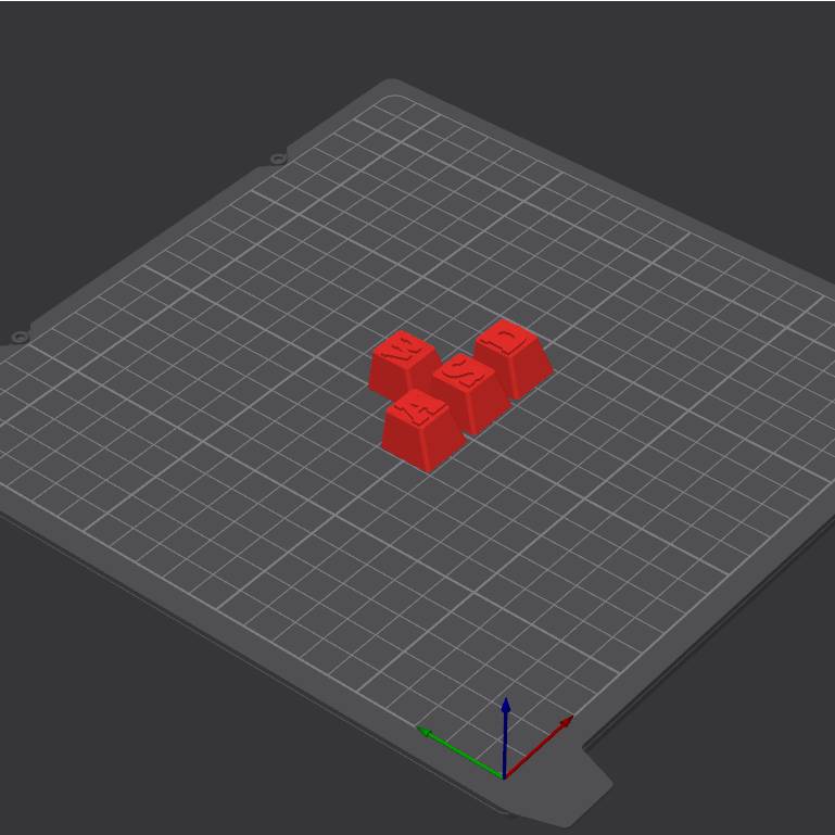 3Dプリンターデータ | 3MFファイルダウンロード | Embossed WASD Mechanical Keycaps ...