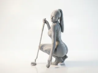 Golf Babe Female Figurine Sport Collectible 3D Printable