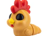 FlexiSlugs Rooster - Flexi Articulated Chibi Slug STL-0