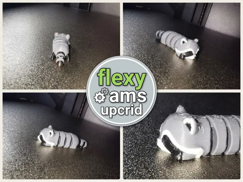 Multicolor Flexy Raccoon – Articulated