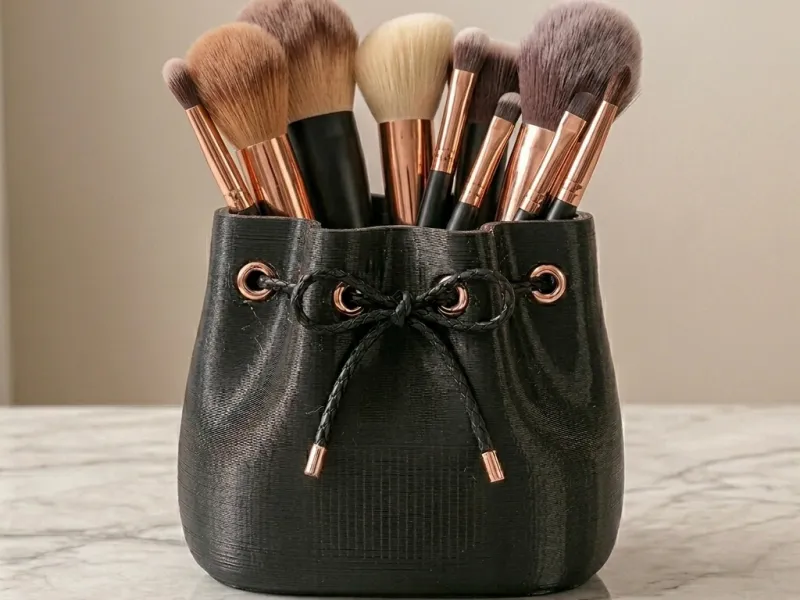 Drawstring-tasje voor make-upkwasten