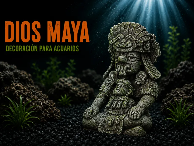 Ancient Mayan Guardian Aquarium Decoration