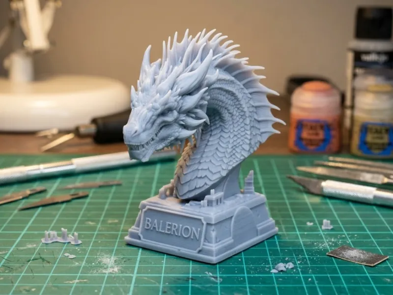 Бюст Балериона Черного Ужаса STL Дом Дракона 3D Pr
