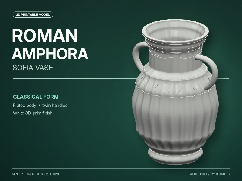 Romeinse amforavaas – Sofia | Elegante klassieke woondecoratie