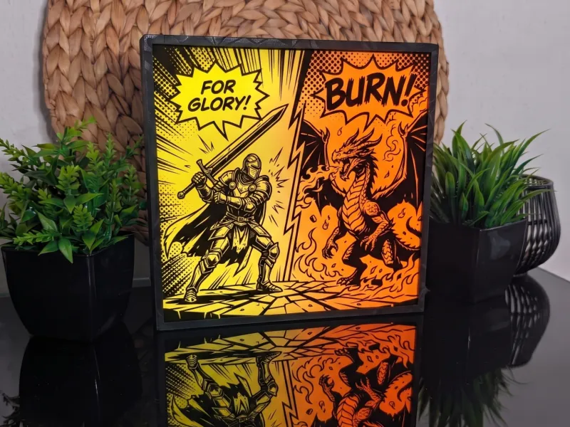 Chevalier vs. Dragon - Lightbox complet style BD
