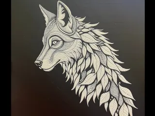 Wolf Leaf Hueforge 200x200