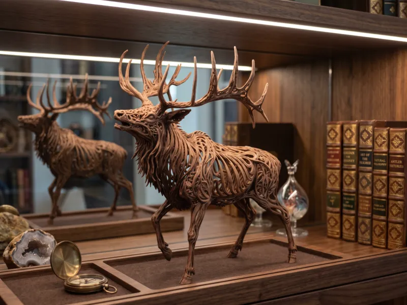 Mystical Forest Stag Sculpture