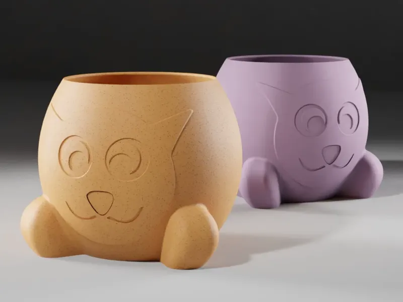 Planter 2048B | Cat face planter