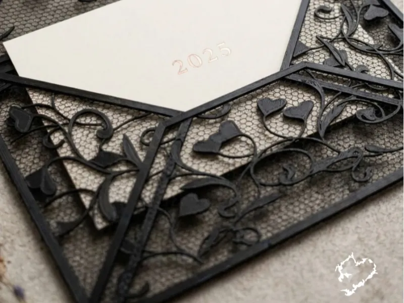 Luxury Lace Envelope Collection - Rose & Heart Patterns