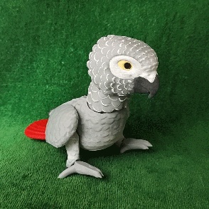 Figure articulée du gris d'Afrique-0