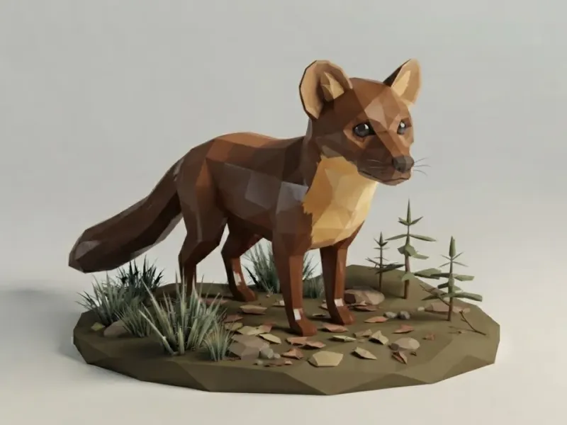 Low Poly Marten