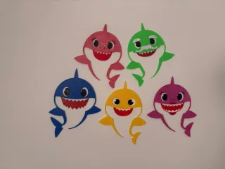baby shark pinkfong style - wall deco