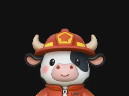 消防士の牛