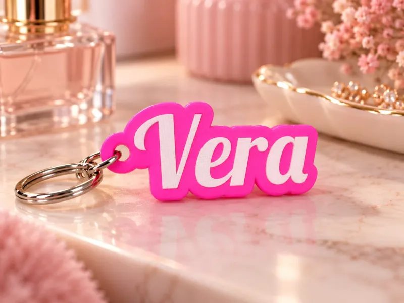 Personalisierter Schlüsselanhänger Name Vera 3D