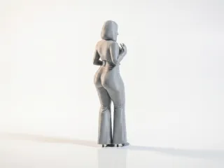 Lady With Palm Out Female Figure 3D Printable