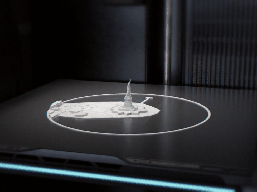 Statue of Liberty Island Circular Topographic Map