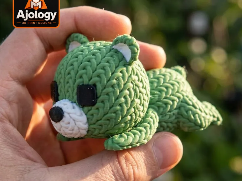 Gestrickter süßer Bär – STL- und 3MF-Dateien für den 3D-Druck