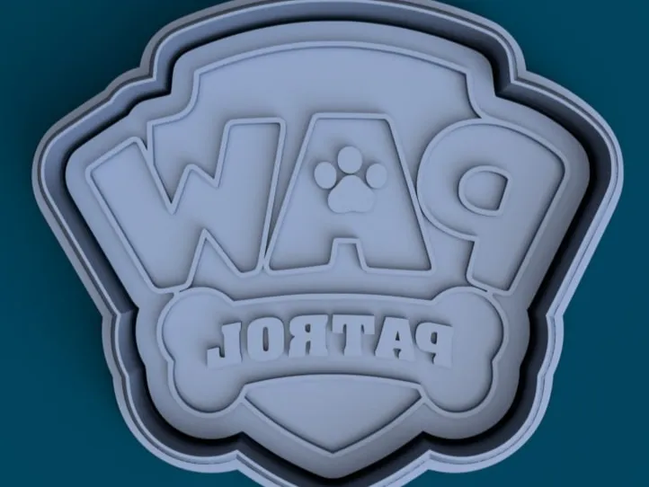 PAW Patrol Badge Shield Cutter & stamp - logo