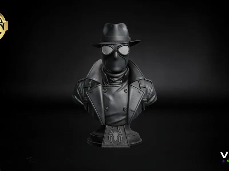 Spider-Man Noir STL 3D Model Bust Noir Style Fan Art