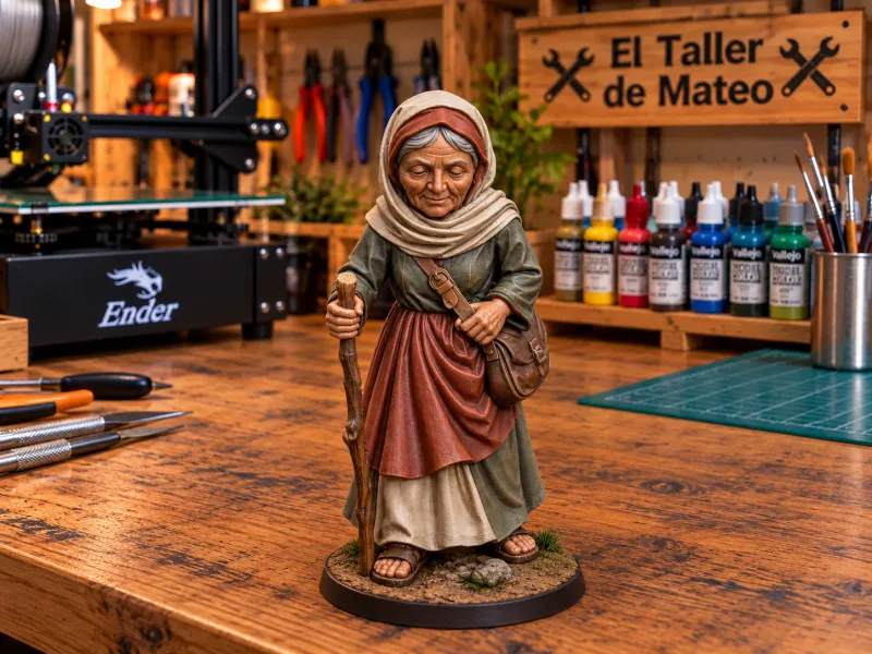 Anciana del Belén – El Taller de Mateo