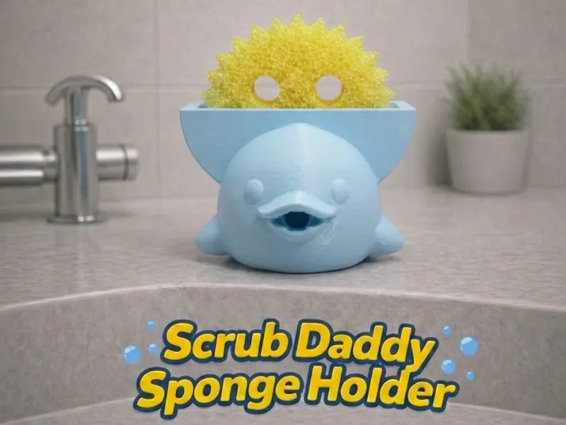 Splash the Dolphin Scrub Daddy Holder