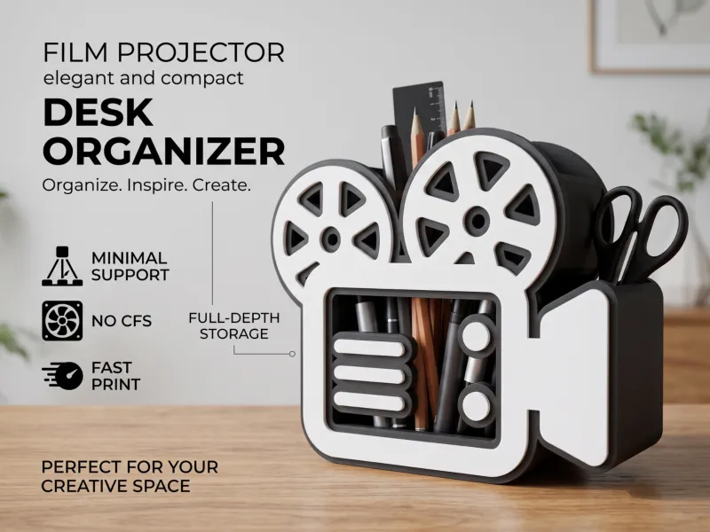 05 | Desk Organizer Series | Film Projector 📽️