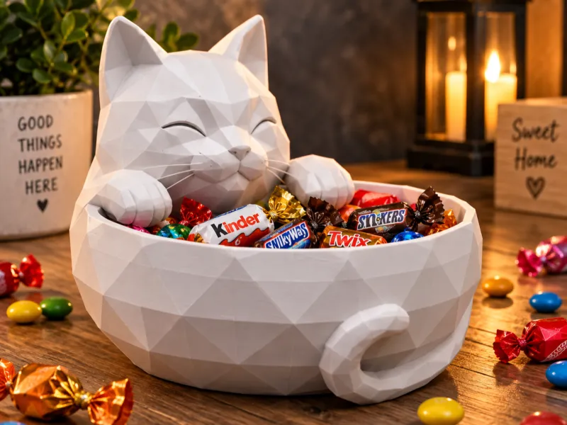 Cat Candy Bowl – Cute Cat Storage & Treat Holder