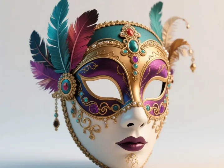 4049 Venetian Carnival Mask Color 3D Model  art  ARTE  STL
