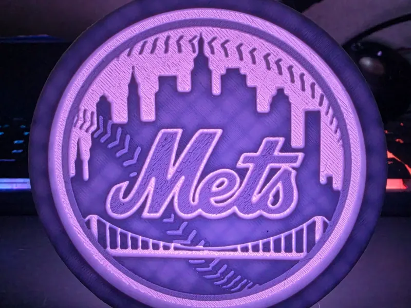 Mets Lithophane Pendant